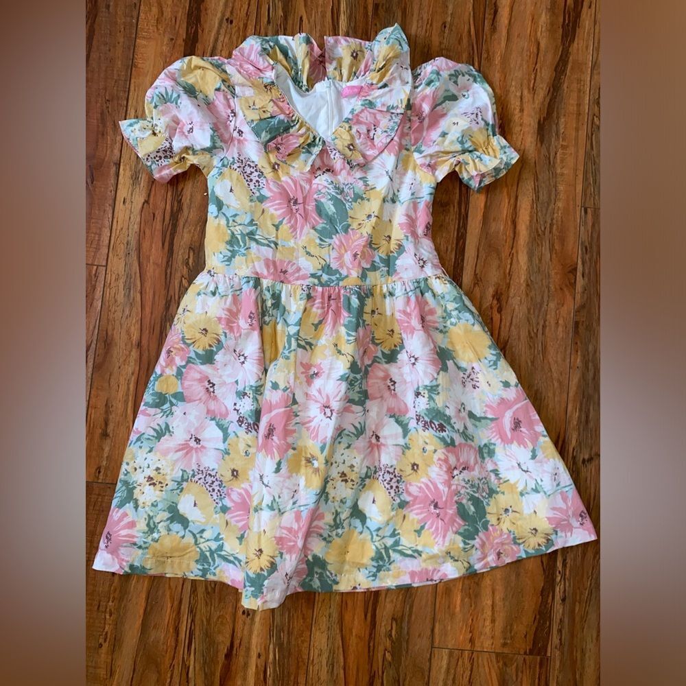 Peppermint Girls Multicolor Floral Dress Summer Party Vacation Size 10